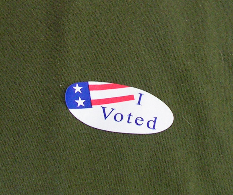 'I voted' sticker