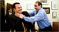 Axelrod chokes a staffer