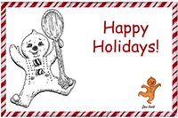 Gingerbread man wishes 'Happy Holidays!'