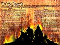Constitution in flames