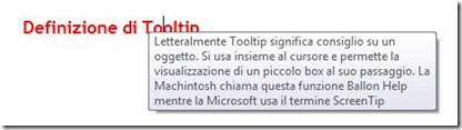 definizione di tooltip