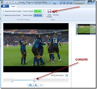 strumento taglia di windows live movie maker