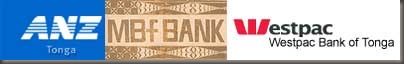 Logos of Tonga's 3 Commercial Banks
