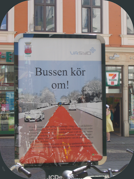 Advertisment for Lund's new Bus system