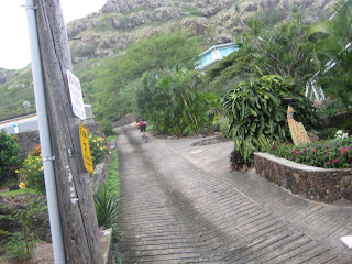 Roger doing hill repeats