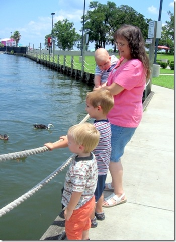 grandma with ducks