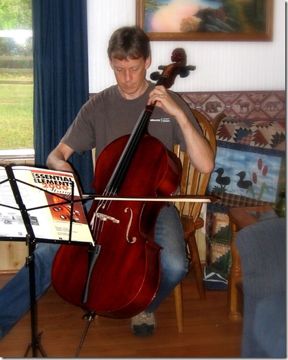 Tim plays cello
