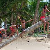 Children have joy and fun on the virgin beach of "Playa Limon" near Miches in the Dominican Republic - more info's: http://www.rancholacueva.com