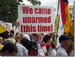 we came unarmed