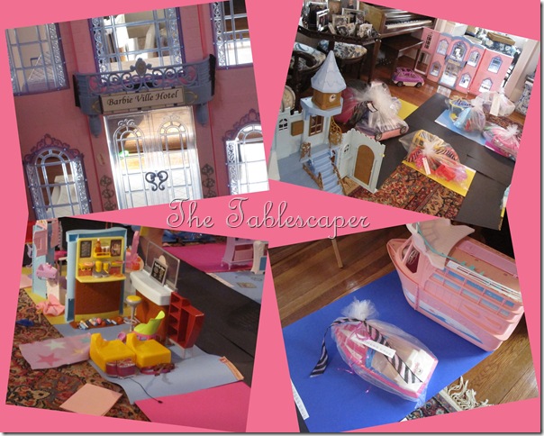 Barbie toys colage