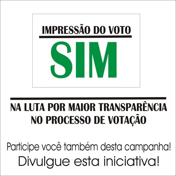 Impressão do voto Impressão do voto