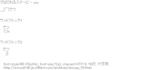 [AA]スヌーピーorz