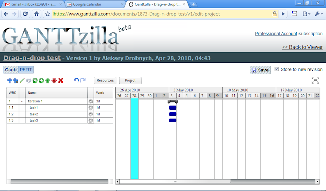 ganttzilla MS Project online editor