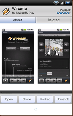 Winamp for Droid 1
