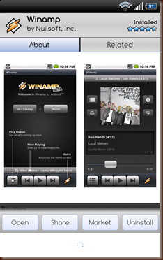 Winamp for Droid 1 Winamp for Droid 1