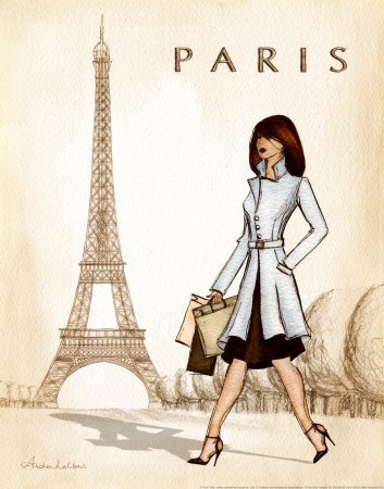 Девушка гуляет по Парижу