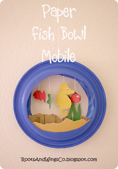 finished paper fish bowl mobile