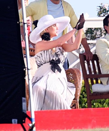 ©2009 RAMEY PHOTO 310_828_3445  MAY 28_ 2009.  EXCLUSIVE.  BRITNEY SPEARS filming the video clip of her new song _Radar_ on a polo field in California.  JIB_REV_90528901_5