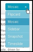 blogger diferent views of blog mosiac flipcard snapshot slide