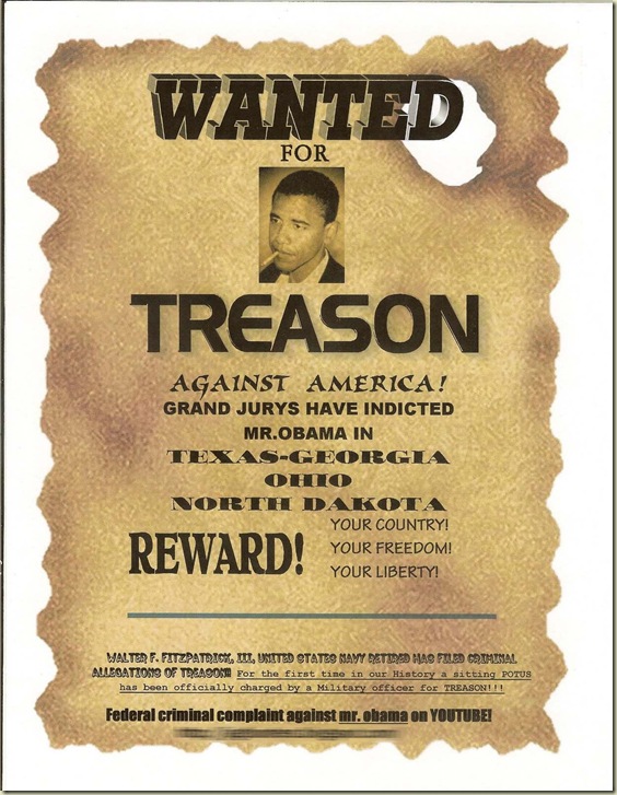 Obama Wanted Poster