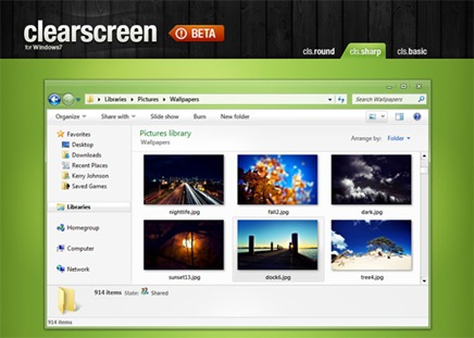 clear-screen-beautiful-desktop-theme