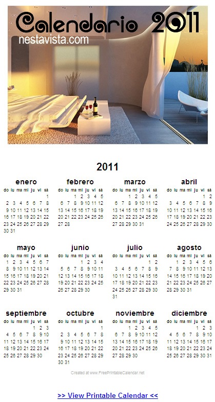 calendario 2011 para imprimir