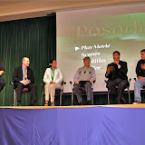 Javier Stauring - "Posada'" narrator, Mark McGregor, Amalia Molina, two panelists and Wilbert Garcia discuss "Posada" at "The Big Picture." November 3, 2009.
