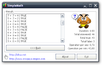 SimpleMath v1.0 Test Result