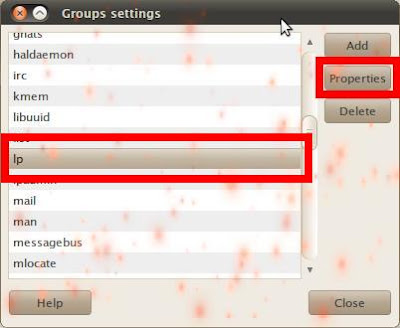 Ubuntu 10.04 Lucid Lynx Group Settings Dialog