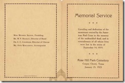 1910 dedication program