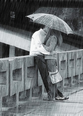 casal guarda-chuva