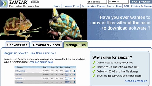 Zamzar Complete Solution to Free Online File Conversion