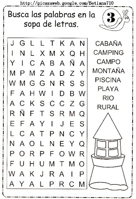 SOPA DE LETRAS PARA NIÑOS