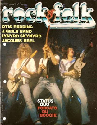 Status Quo en couverture de Rock & Folk en 1978