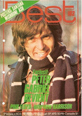 Peter Gabriel en couverture de Best en 1976
