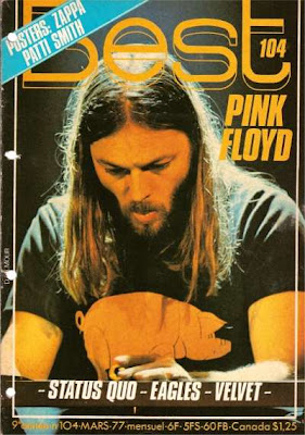 David Gilmour en couverture de Best en 1977