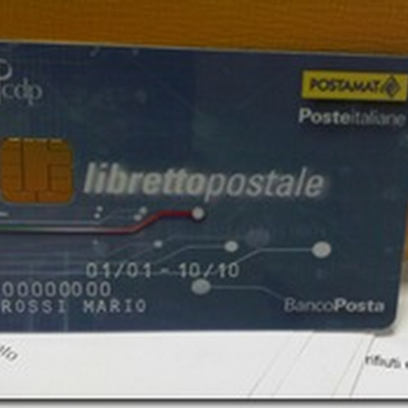 Banca del Rispamio: Libretto postale card