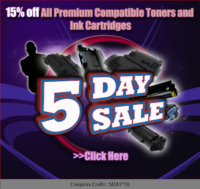 15% off Premium Compatible Toner and Ink Cartridge