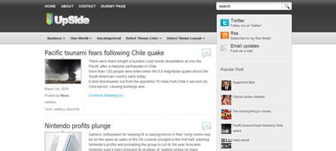 Upside upside 10 teme gratuite pentru Wordpress