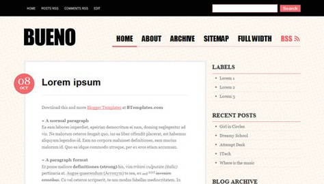 10 teme gratuite pentru Blogger Bueno 10 teme gratuite pentru Blogger #2
