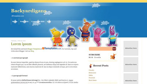 Backyardigans 10 teme gratuite pentru Blogger #1
