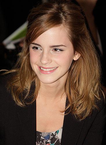 Sexy Actress Emma Watson at the London fashion show