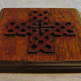 Celtic Cross, white pine, India ink, 2009