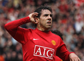 曼联 &ndash; MANCHESTER, ENGLAND - MAY 10: Carlos Tevez of Manchester United celebrates scoring their second goal during the Barclays Premier League match between Manchester United and Manchester City at Old Trafford on May 10, 2009 in Manchester, England. (Photo by John Peters/Manchester United via Getty Images)