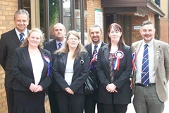 Group photo from county council count June 2009