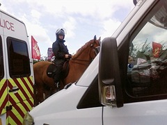 RWB 2009 (12) mounted police and more communist banners