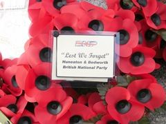 Nuneaton Bedworth and North Warks BNP wreath