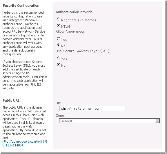 How To Configuration My Site in SharePoint 2010
