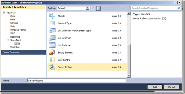 Rapid Development Ribbon in SharePoint 2010(SharePoint 2010 Extensibility Projects: Server Ribbon)