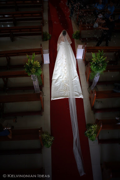 Arlene walking to the Altar